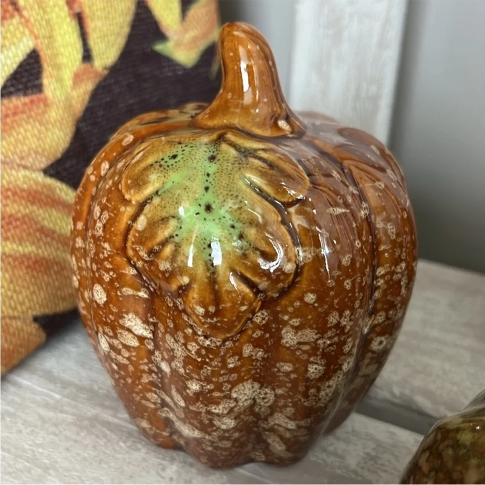 Fall Ceramic Pumpkin Decor Set - 3pc  🍃🆕🍃